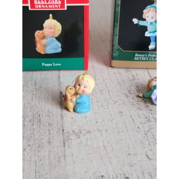 Hallmark miniature puppy kid girl boy variety ornament Xmas ice skate - Picture 2 of 5